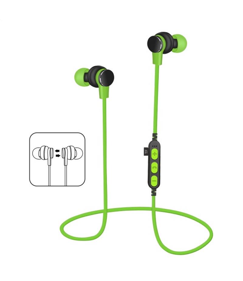 Platinet In-Ear Earphones Bluetooth V4 2 microSD MIC - model 1061 - Groen