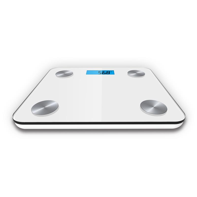 Platinet personen weegschaal body scale - wit - bluetooth en app