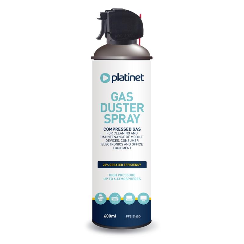 Platinet perslucht spuitbus - air duster - 600ml