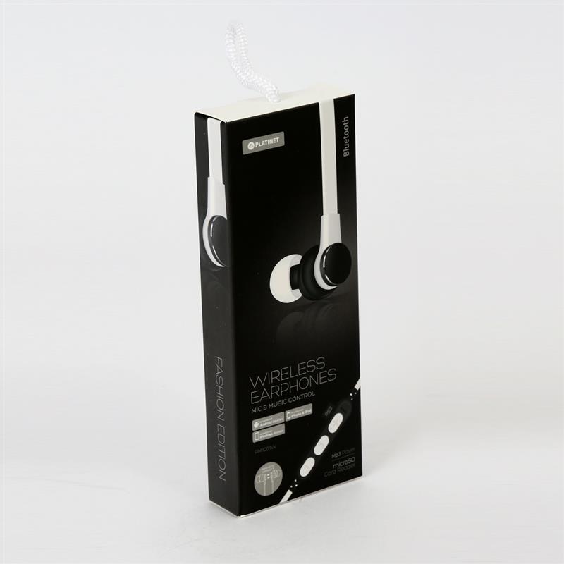 Platinet In-Ear Earphones Bluetooth V4 2 microSD MIC - model 1061 - Wit