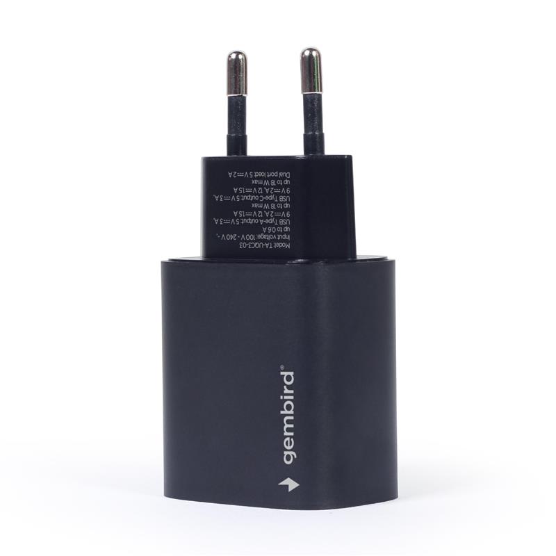 USB Type-C snellader 18 W zwart