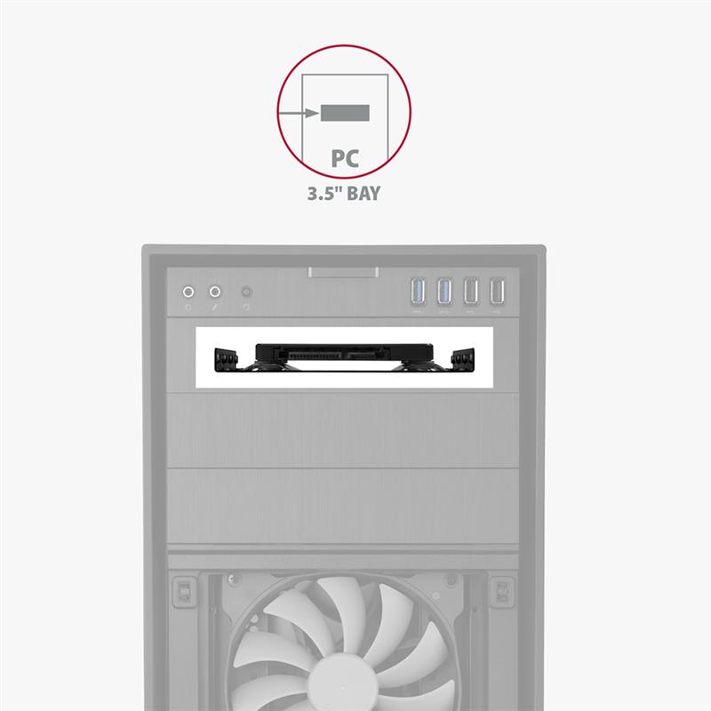 AXAGON Reduction for 1x 2 5 HDD into 3 5 position black