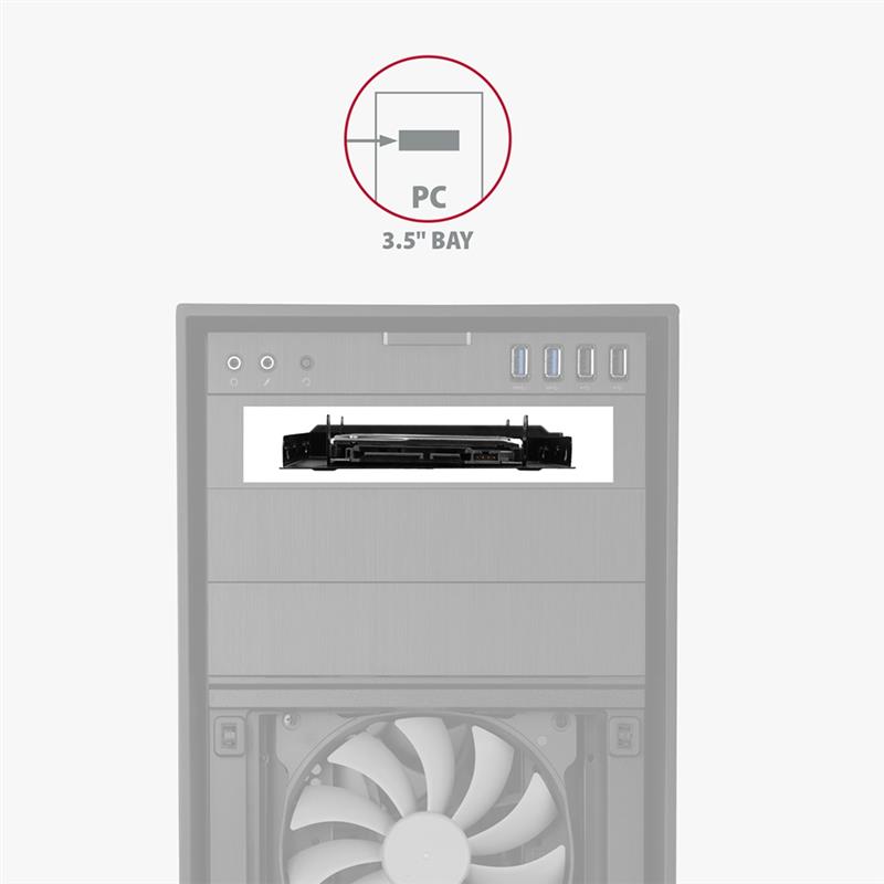 AXAGON Reduction for 2x 2 5 HDD into 3 5 or PCI position black