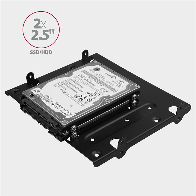 AXAGON Reduction for 4x 2 5 HDD 2x 2 5 HDD SSD 1x 3 5 HDD into 5 25 position black