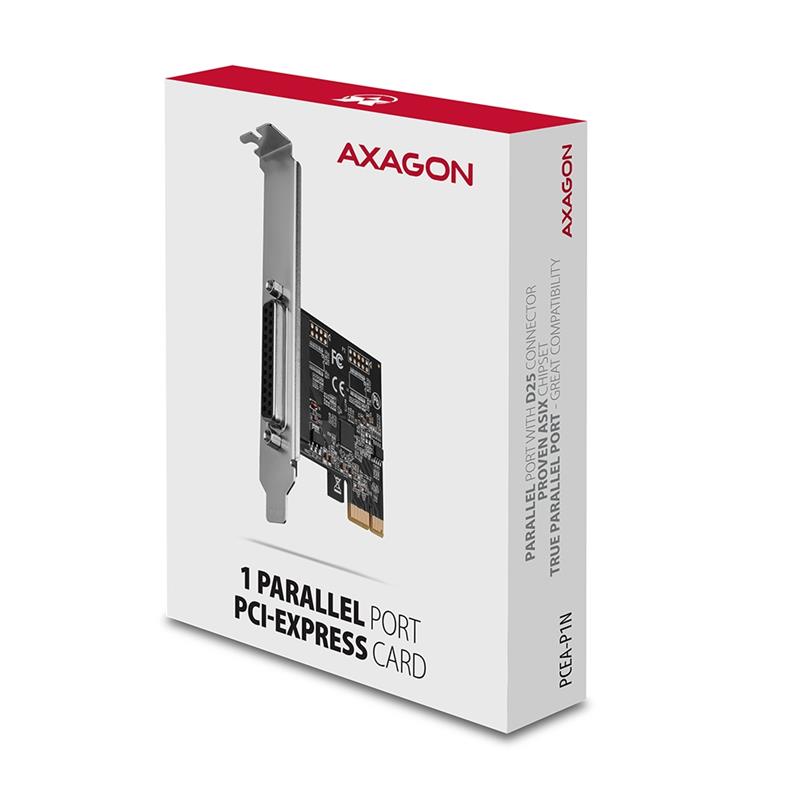 AXAGON PCIe Adapter 1x parallel port adapter w SP LP *PCIEM