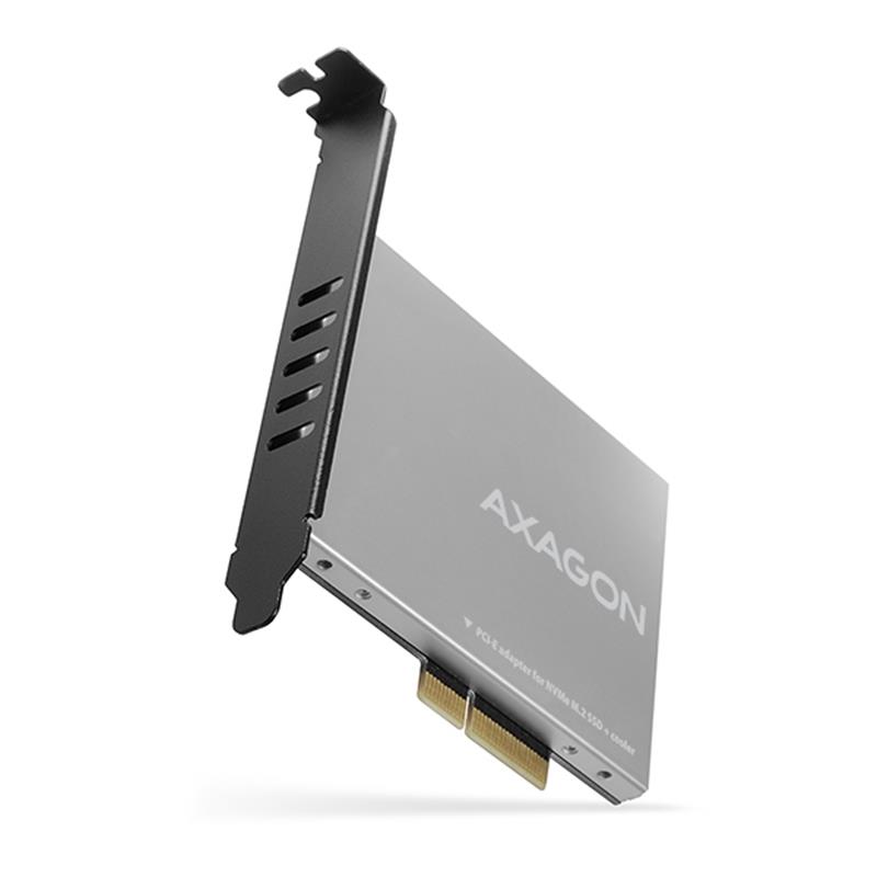 AXAGON PCI-E 3 0 4x - M 2 SSD NVMe up to 80mm SSD passive cooler *PCIEM *M 2 ***