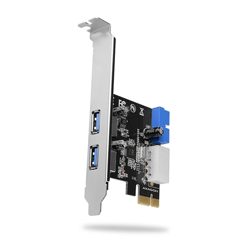 AXAGON PCIe Adapter 2 2x USB3 0 UASP VIA LP