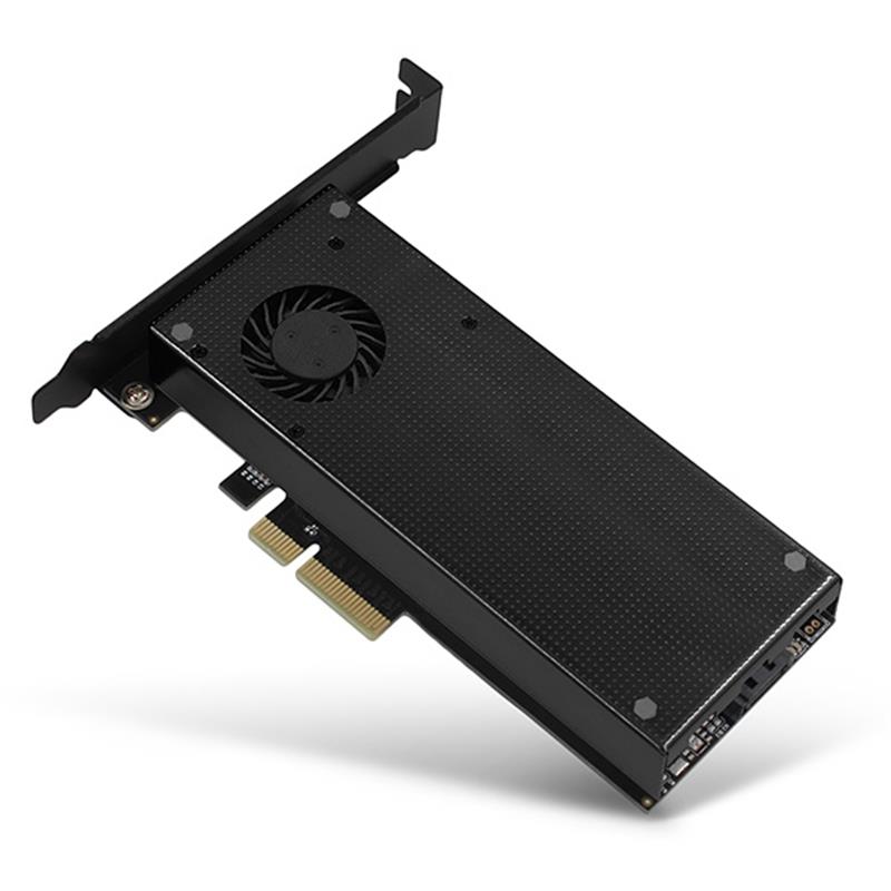 AXAGON PCI-E 3 0 4x - DUAL M 2 SSD NVMe SATA dual voltage up to 110mm SSD fan heatsink