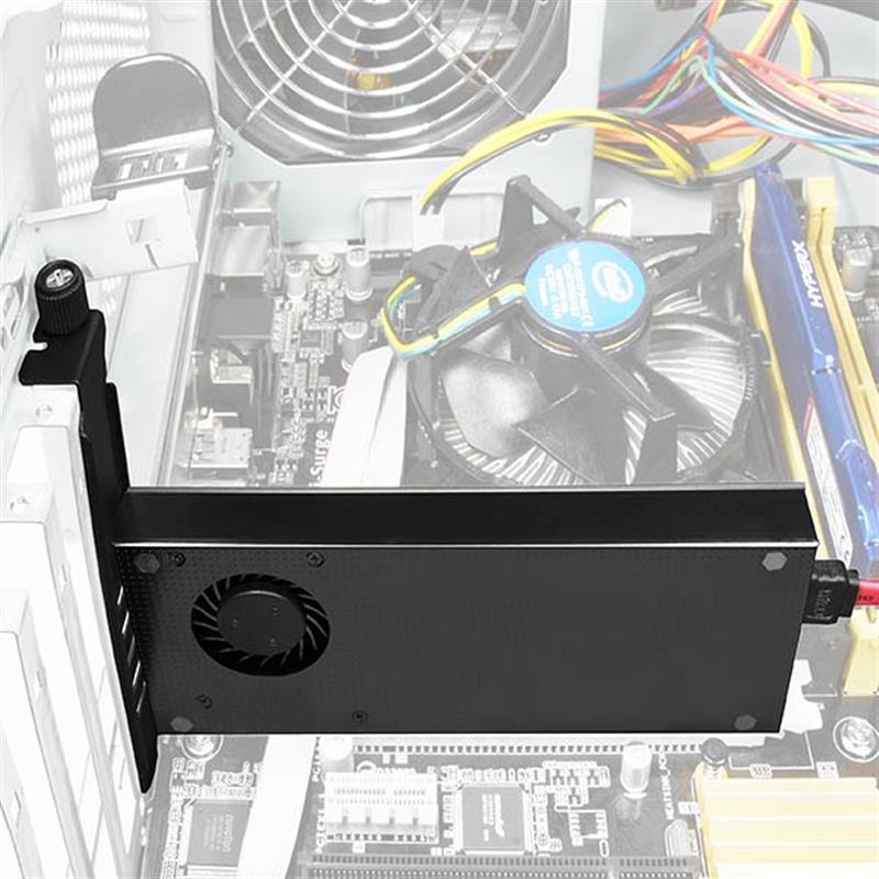 AXAGON PCI-E 3 0 4x - DUAL M 2 SSD NVMe SATA dual voltage up to 110mm SSD fan heatsink