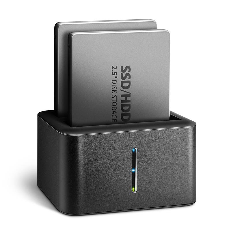 AXAGON USB 3 2 Gen 1 - 2x SATA 6G 2 5 SSD HDD CLONE DUAL MINI dock