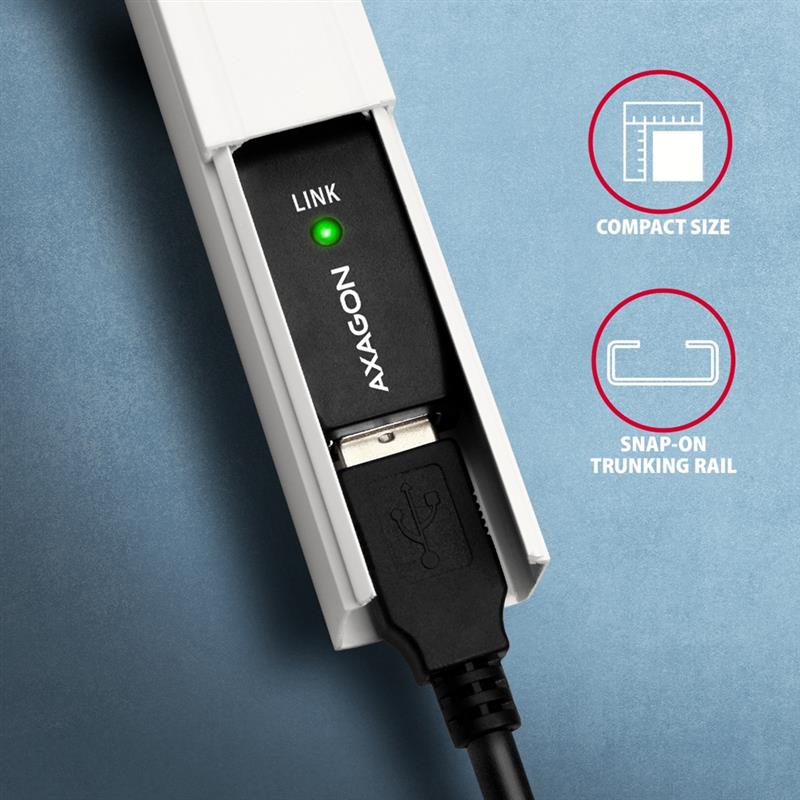 AXAGON USB 2 0 A-M -> B-M active connecting repeater cable 15m