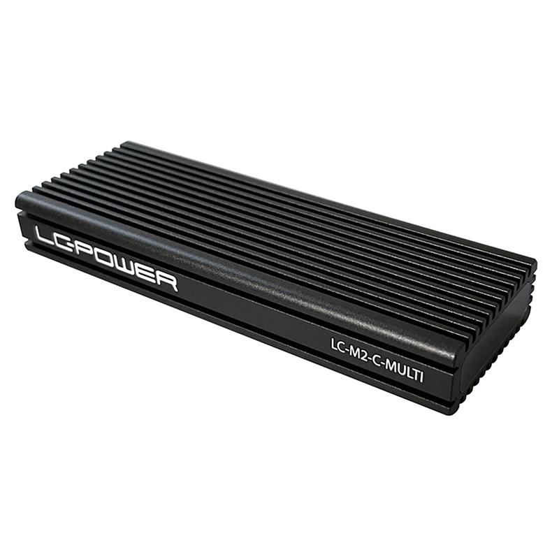 LC-Power LC-M2-C-MULTI M 2 SSD Enclosure NVMe SATA USB 3 2 Gen 2x1 black