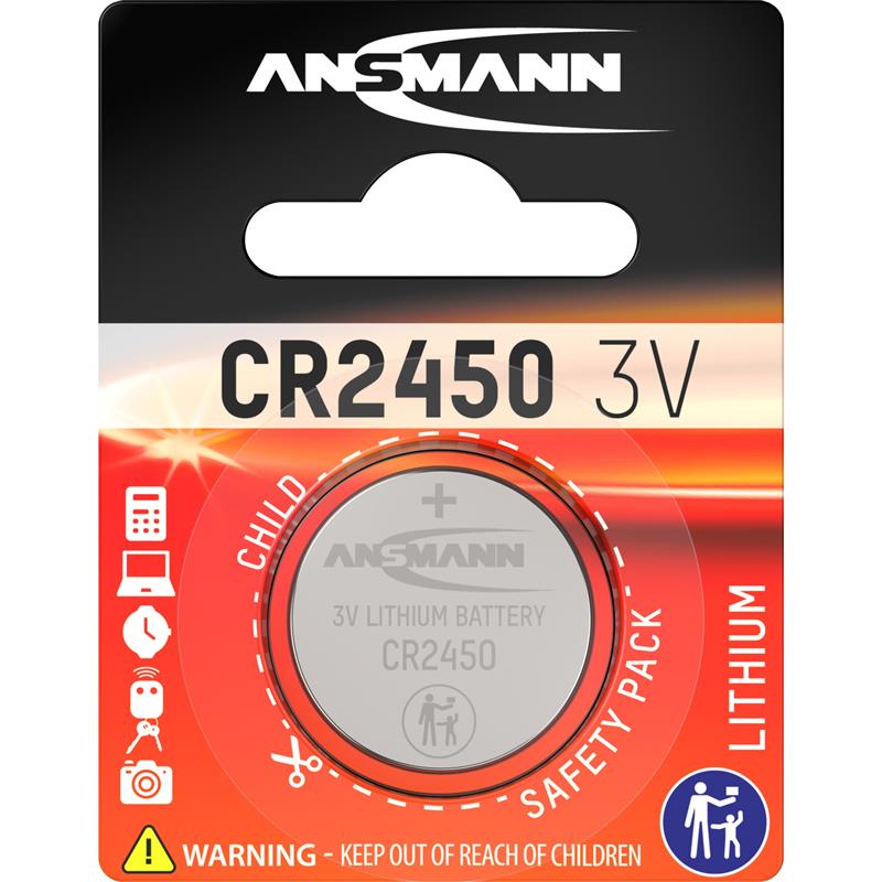 Ansmann Button Cell Battery 3V Lithium CR2450 5020112 