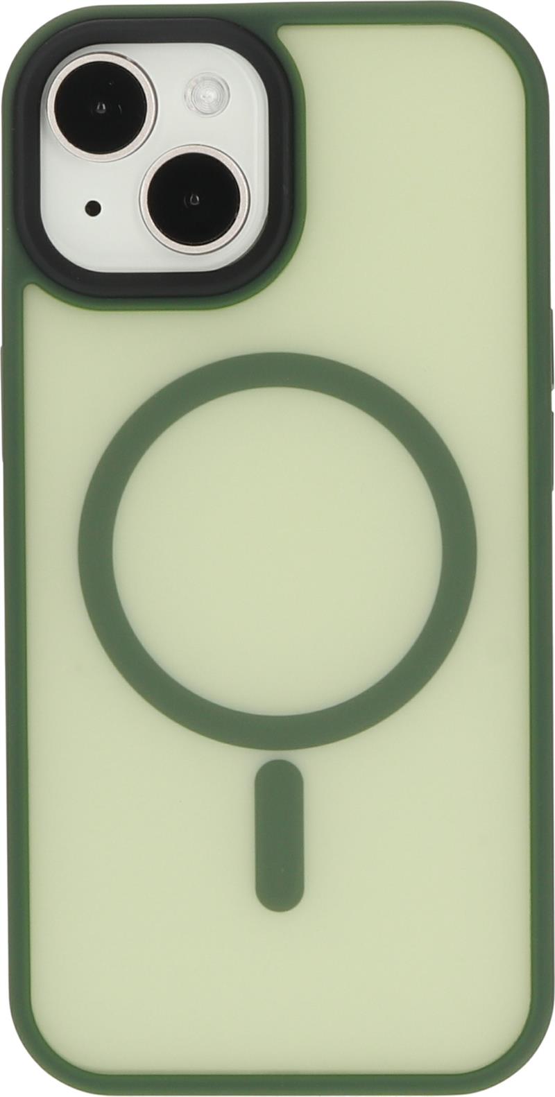Mobiparts Hardcover Apple iPhone 15 Satin Green (Magsafe Compatible)