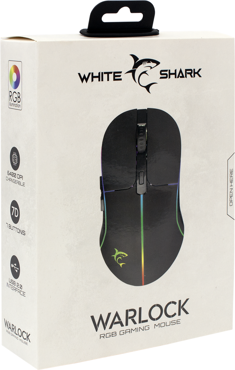 GM-5010 WARLOCK Gaming muis met RGB en 6400 dpi - Zwart