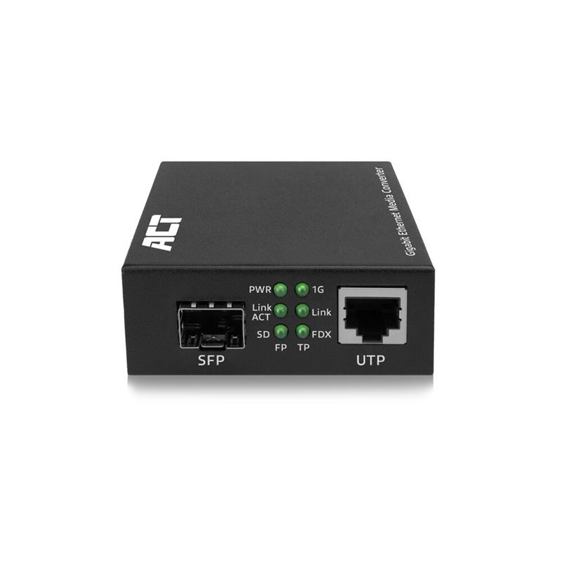 ACT AC4451 netwerk media converter 1000 Mbit/s Multimode, Single-mode Zwart