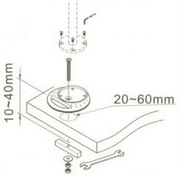 Neomounts bureaudoorvoer