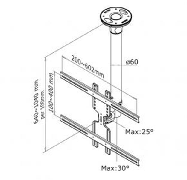 Neomounts monitor plafondsteun