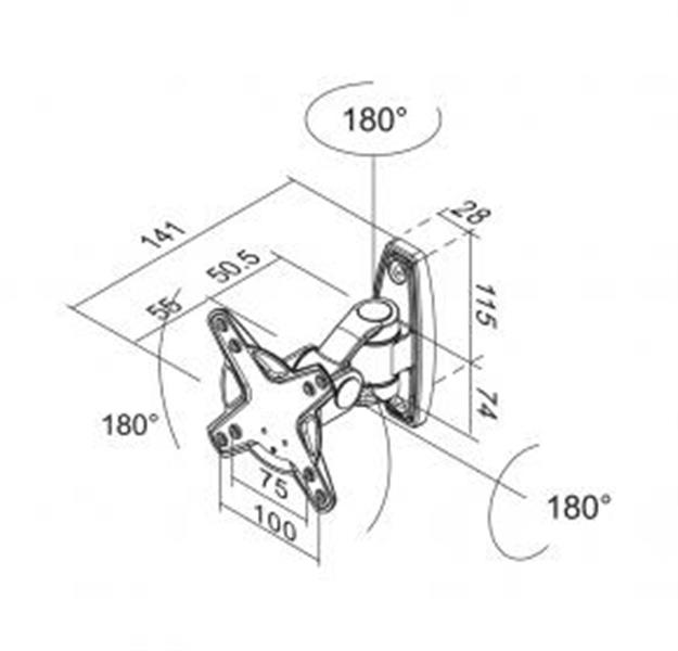 Newstar flatscreen wandsteun