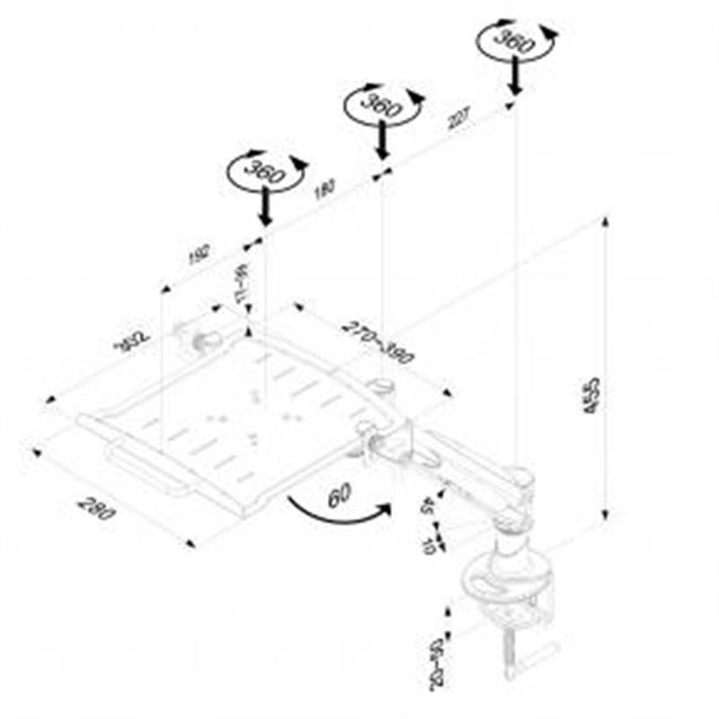 Newstar notebook bureausteun