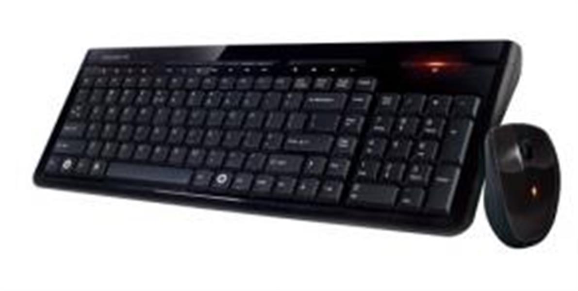 Gigabyte KM7580 toetsenbord RF Draadloos QWERTY Engels Zwart