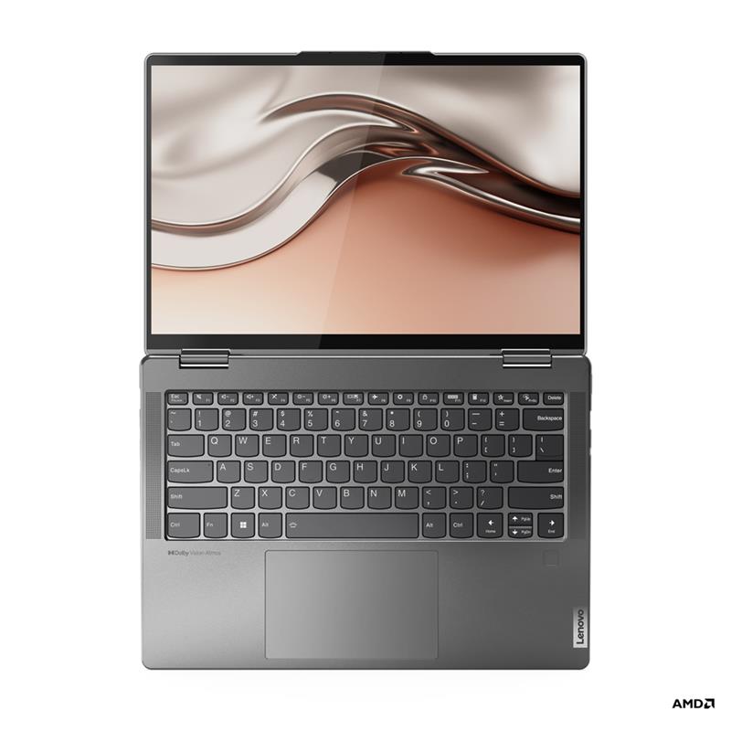 Lenovo Yoga 7 6800U? Hybride (2-in-1) 35,6 cm (14"") Touchscreen 2.8K AMD Ryzen™ 7 16 GB LPDDR5-SDRAM 1000 GB SSD Wi-Fi 6E (802.11ax) Windows 11 Home 