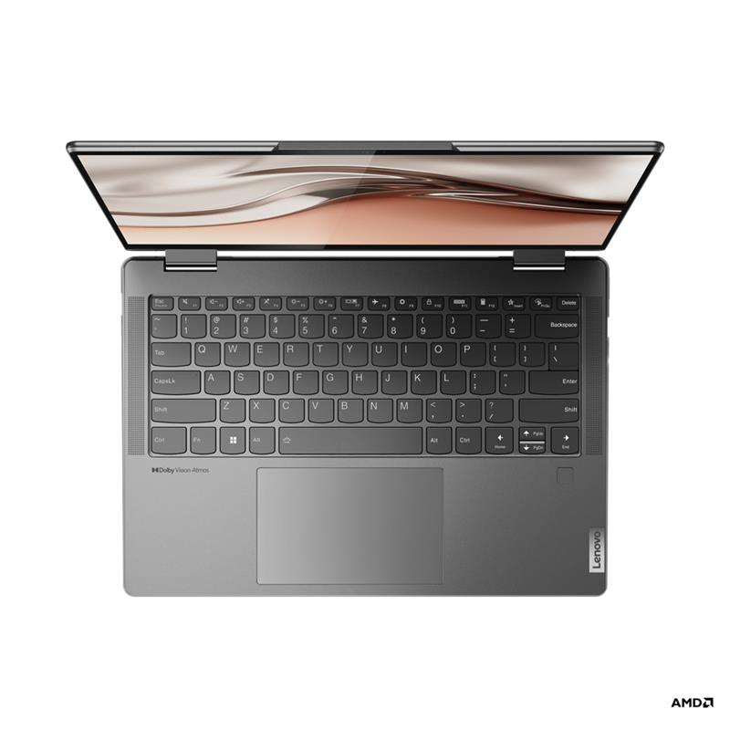 Lenovo Yoga 7 6800U? Hybride (2-in-1) 35,6 cm (14"") Touchscreen 2.2K AMD Ryzen™ 7 16 GB LPDDR5-SDRAM 512 GB SSD Wi-Fi 6E (802.11ax) Windows 11 Home G