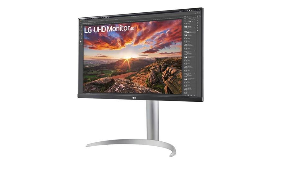 LG 27UP850N-W LED display 68,6 cm (27"") 3840 x 2160 Pixels 4K Ultra HD Zilver, Zwart