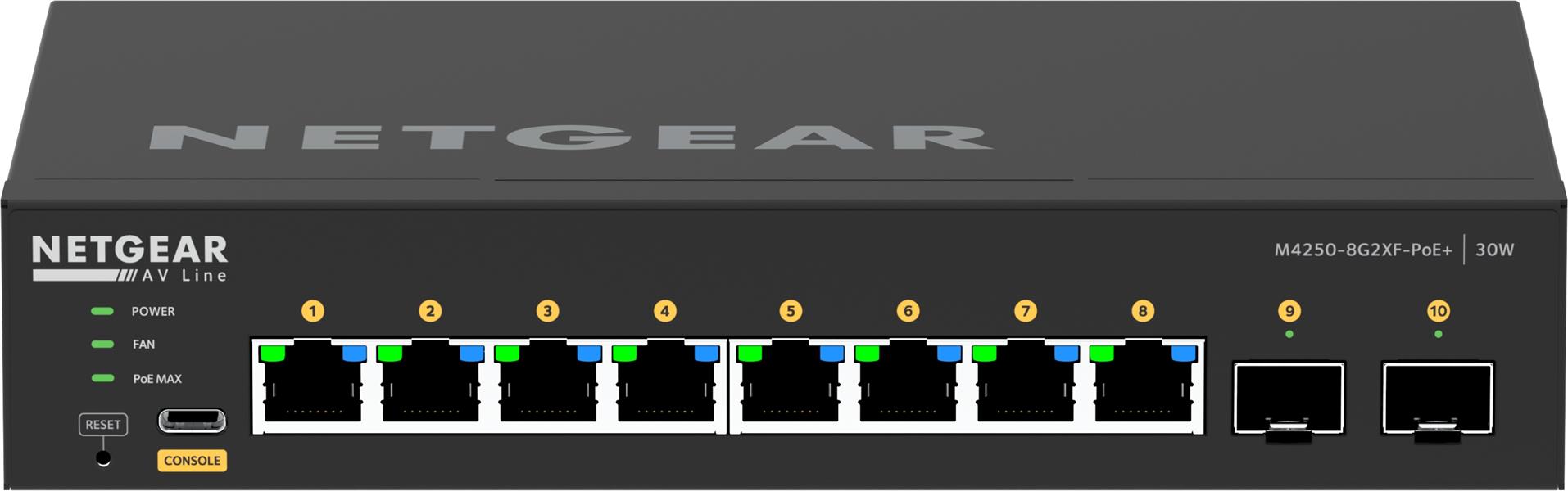 NETGEAR 10PT M4250-8G2XF-POE Switch