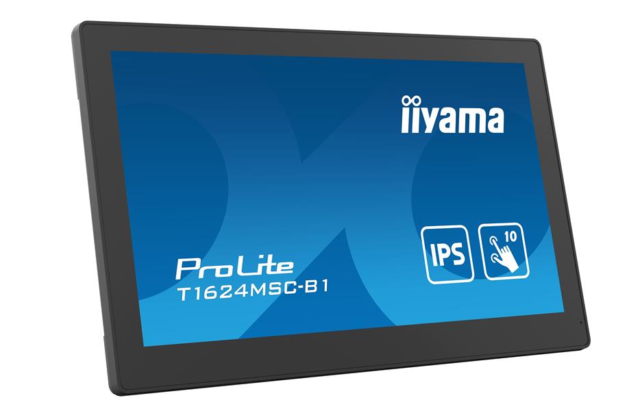 iiyama T1624MSC-B1 beeldkrant Interactief flatscreen 39,6 cm (15.6"") IPS 450 cd/m² Full HD Zwart Touchscreen 24/7