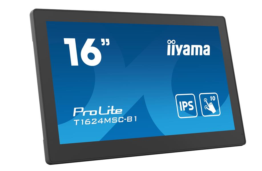 iiyama T1624MSC-B1 beeldkrant Interactief flatscreen 39,6 cm (15.6"") IPS 450 cd/m² Full HD Zwart Touchscreen 24/7