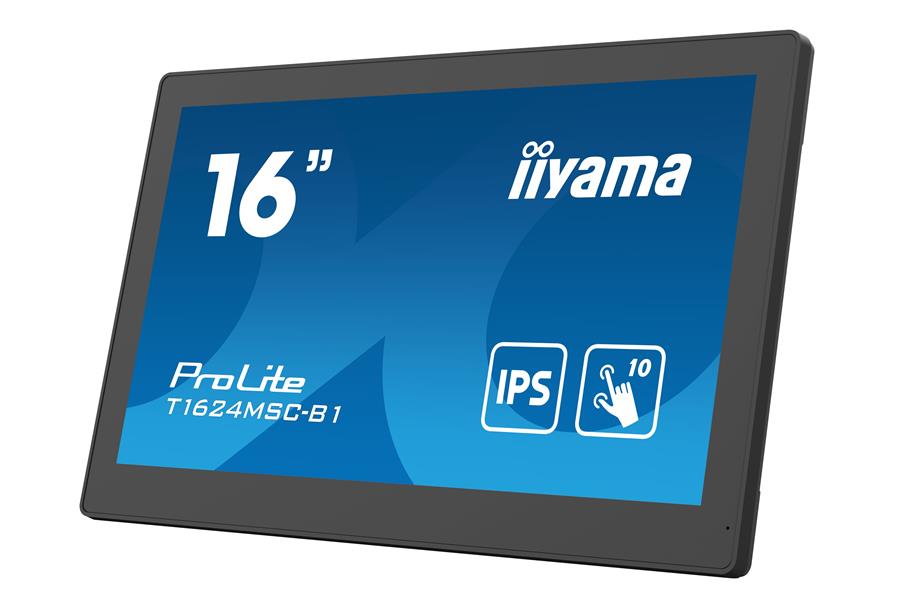 iiyama T1624MSC-B1 beeldkrant Interactief flatscreen 39,6 cm (15.6"") IPS 450 cd/m² Full HD Zwart Touchscreen 24/7