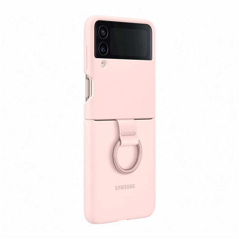  Samsung Silicone Cover with Ring Galaxy Z Flip4 Pink