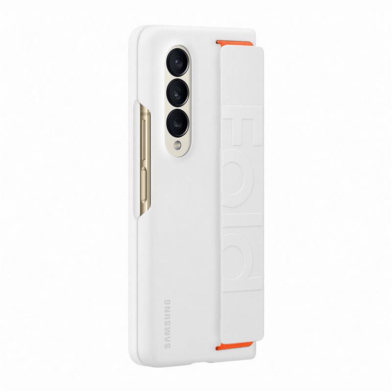  Samsung Silicone Cover with Strap Galaxy Z Fold4 White