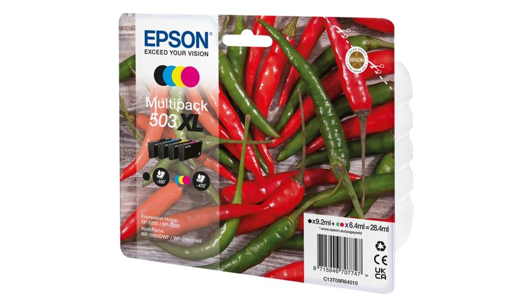 Epson 503XL inktcartridge 4 stuk(s) Origineel Hoog (XL) rendement Zwart, Cyaan, Magenta, Geel