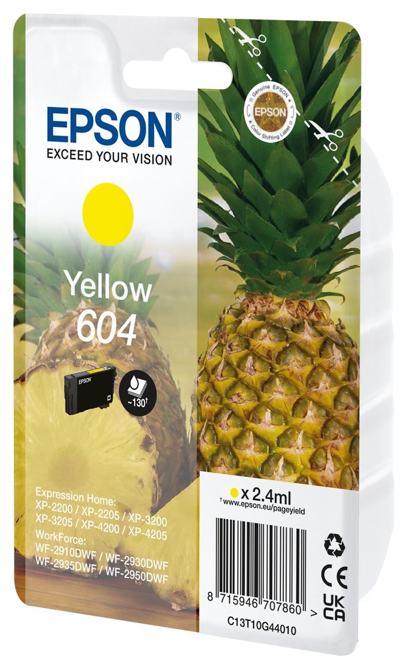 EPSON Singlepack Yellow 604 Ink