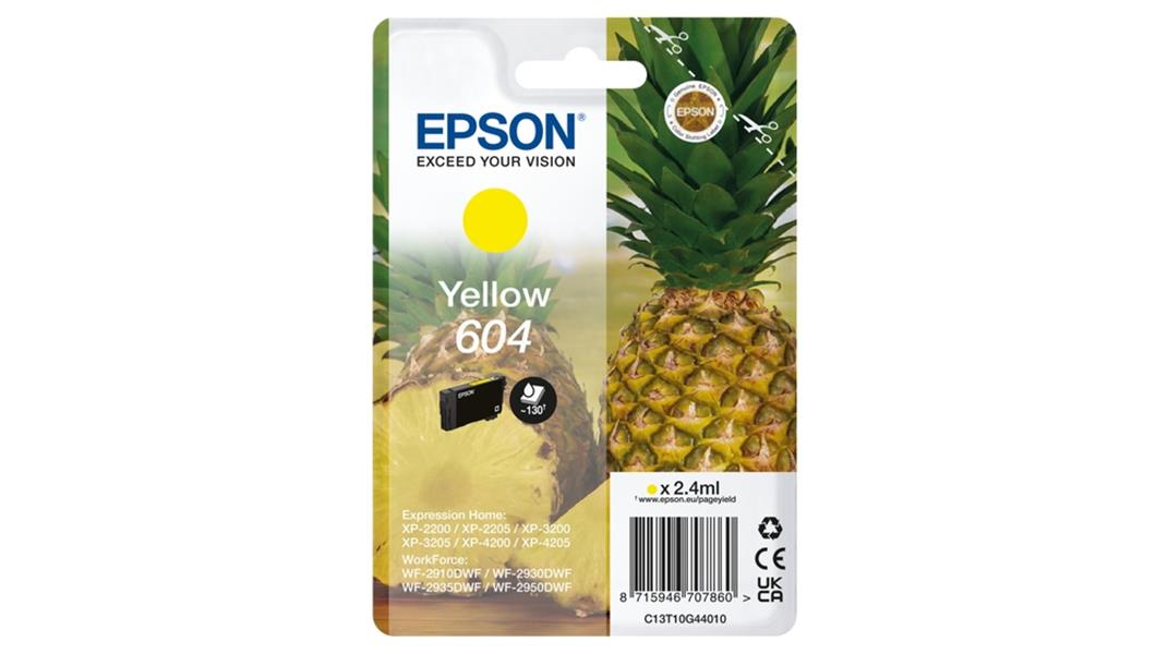 Epson 604 inktcartridge 1 stuk(s) Origineel Normaal rendement Geel