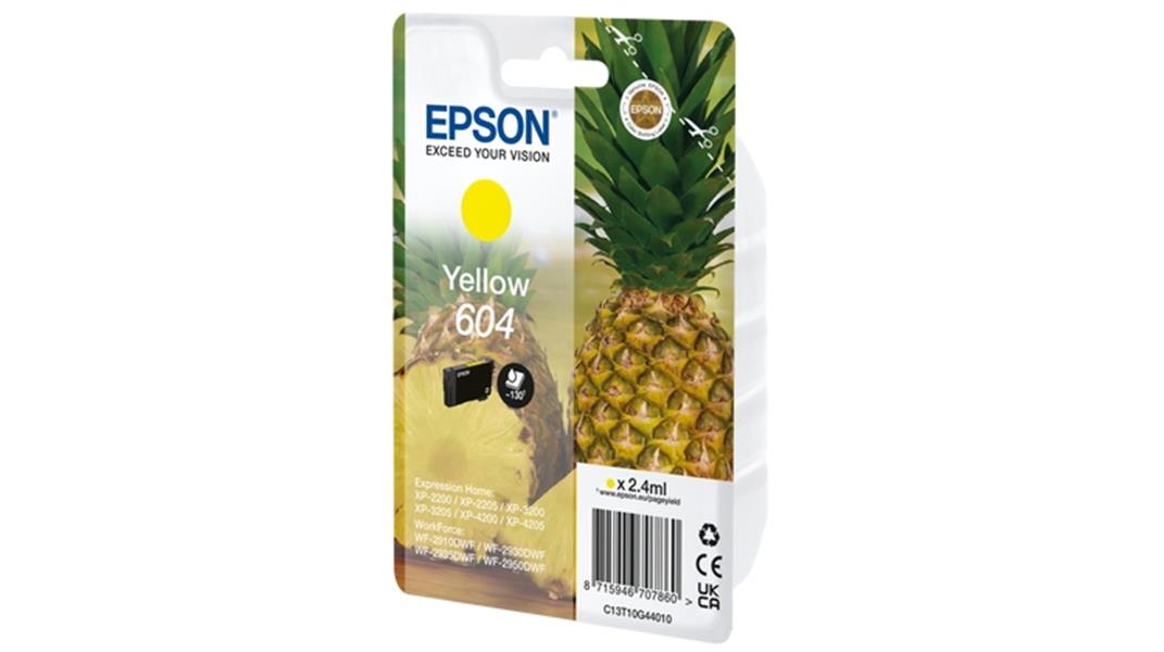 Epson 604 inktcartridge 1 stuk(s) Origineel Normaal rendement Geel