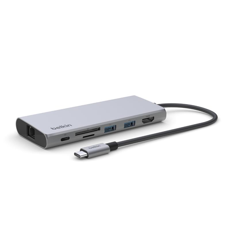 Belkin INC009BTSGY interface hub USB Type-C 10000 Mbit/s Zilver