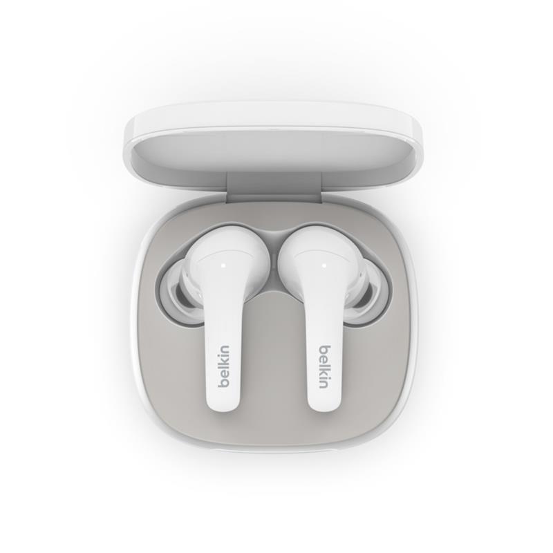 Belkin SOUNDFORM Flow Headset Draadloos In-ear Oproepen/muziek USB Type-C Bluetooth Wit