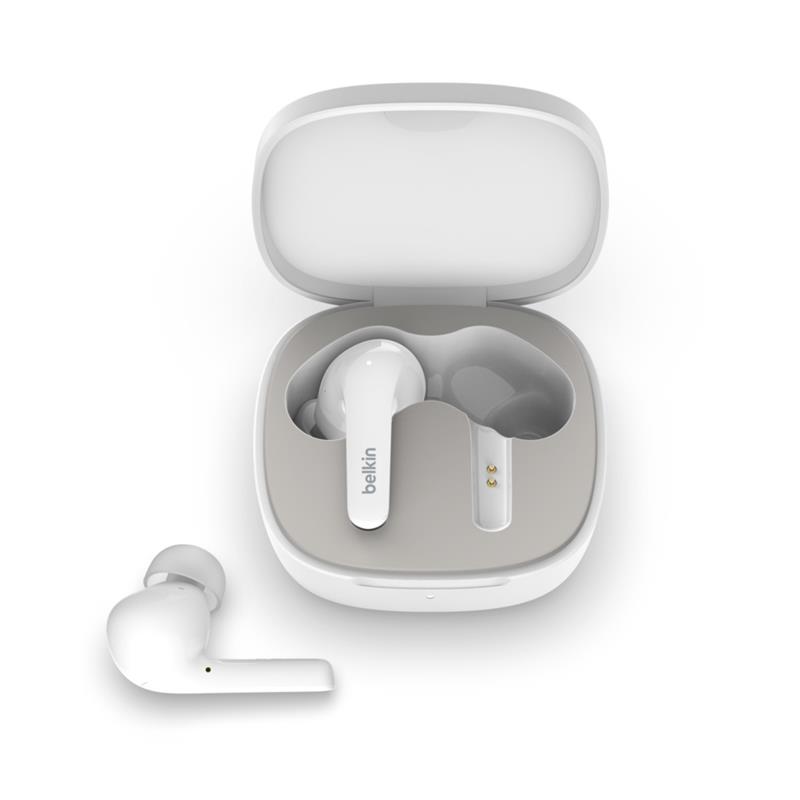 Belkin SOUNDFORM Flow Headset Draadloos In-ear Oproepen/muziek USB Type-C Bluetooth Wit