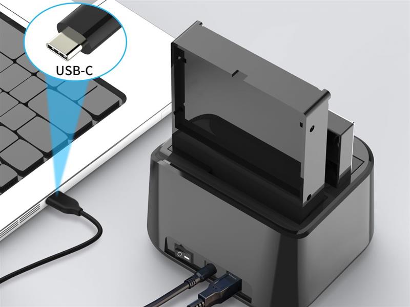 Conceptronic DONN12B basisstation voor opslagstations USB 3.2 Gen 1 (3.1 Gen 1) Type-B Zwart