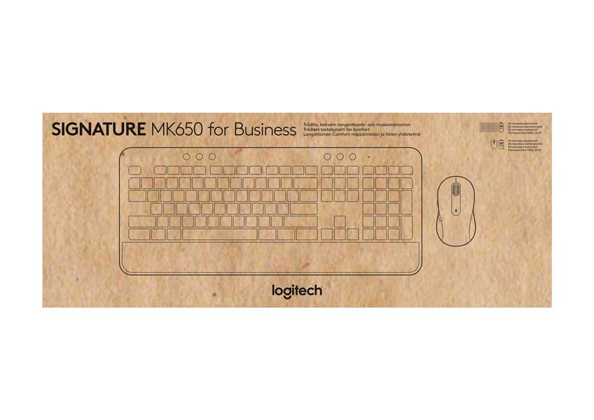 Logitech Signature MK650 Combo For Business toetsenbord Inclusief muis RF-draadloos + Bluetooth QWERTZ Tsjechisch, Slovaaks Wit