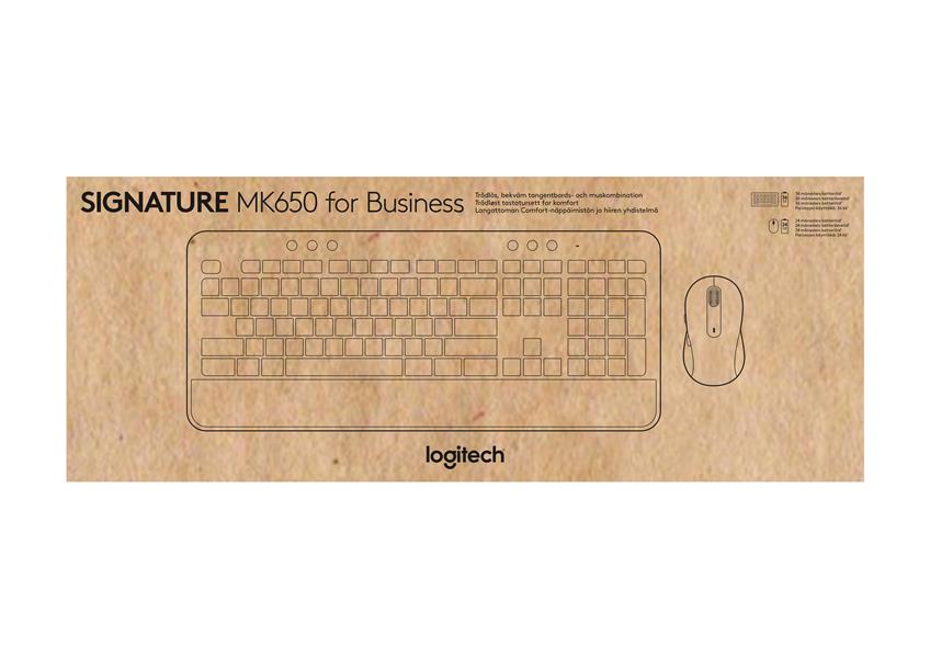 Logitech Signature MK650 Combo For Business toetsenbord Inclusief muis RF-draadloos + Bluetooth QWERTY Italiaans Wit