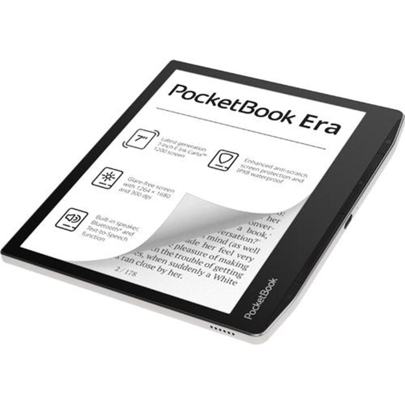 PocketBook 700 Era Silver e-book reader Touchscreen 16 GB Zwart Zilver