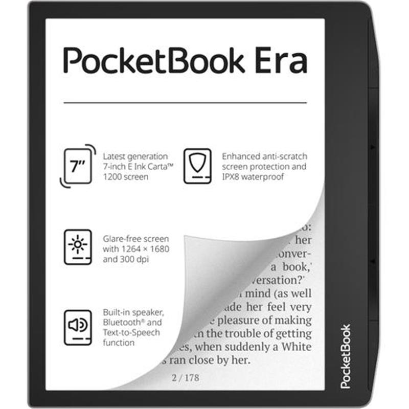 PocketBook 700 Era Silver e-book reader Touchscreen 16 GB Zwart Zilver