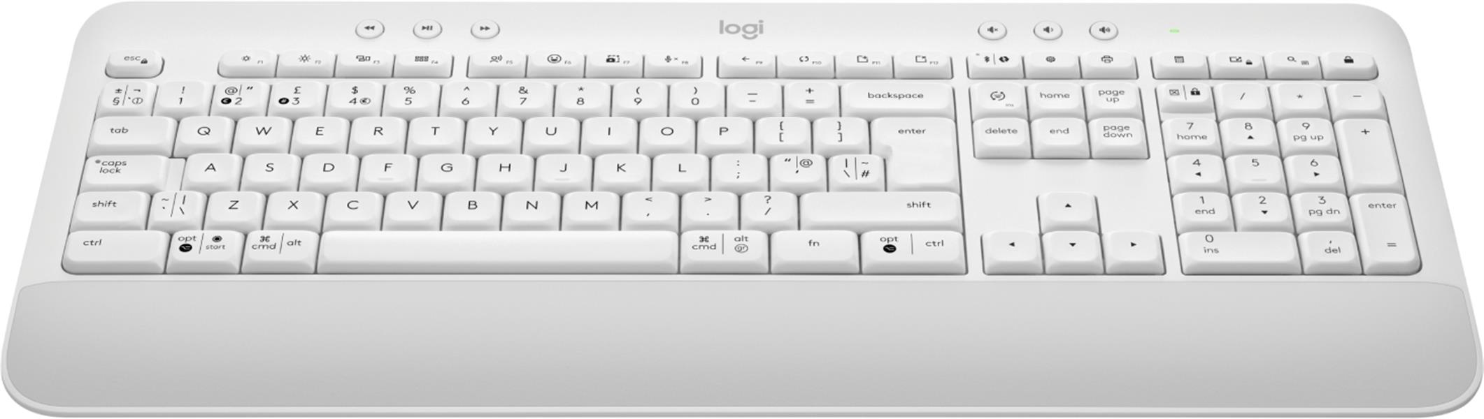 Logitech Signature K650 toetsenbord RF-draadloos + Bluetooth QWERTY UK International Wit