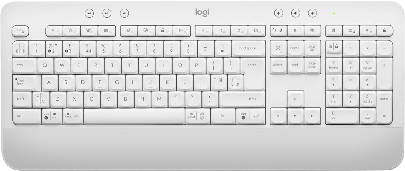 Logitech Signature K650 toetsenbord RF-draadloos + Bluetooth QWERTY UK International Wit