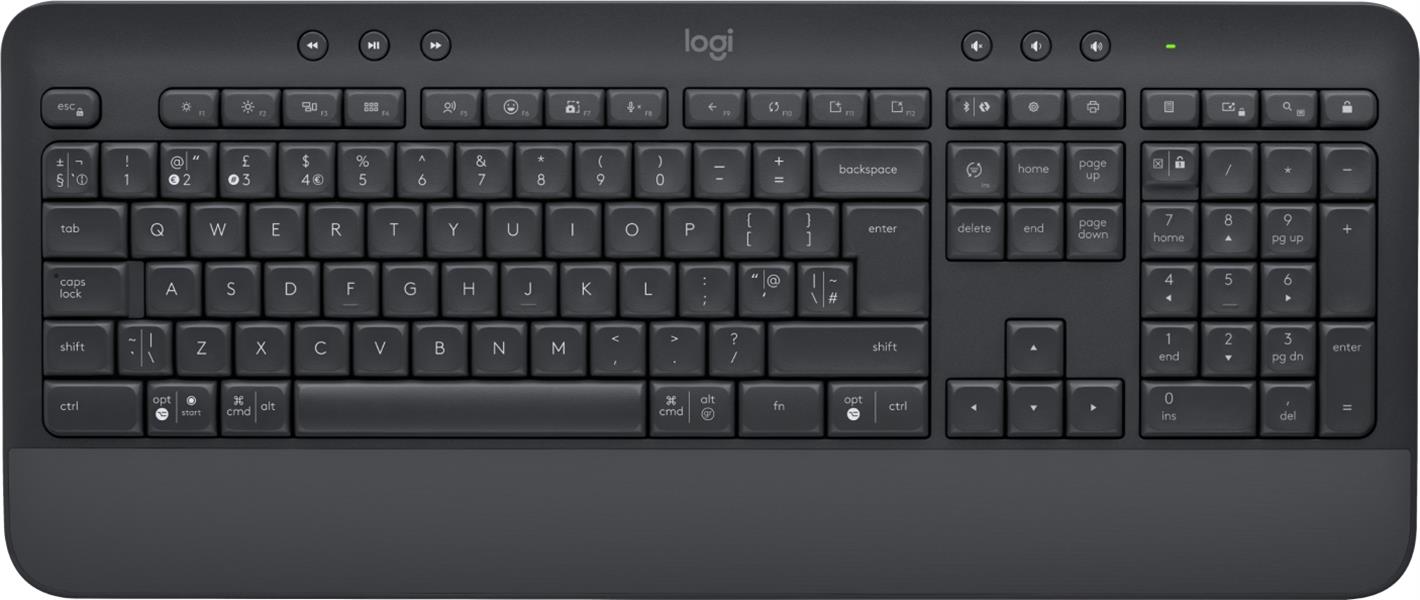 Logitech Signature K650 toetsenbord RF-draadloos + Bluetooth QWERTY Brits Engels Grafiet