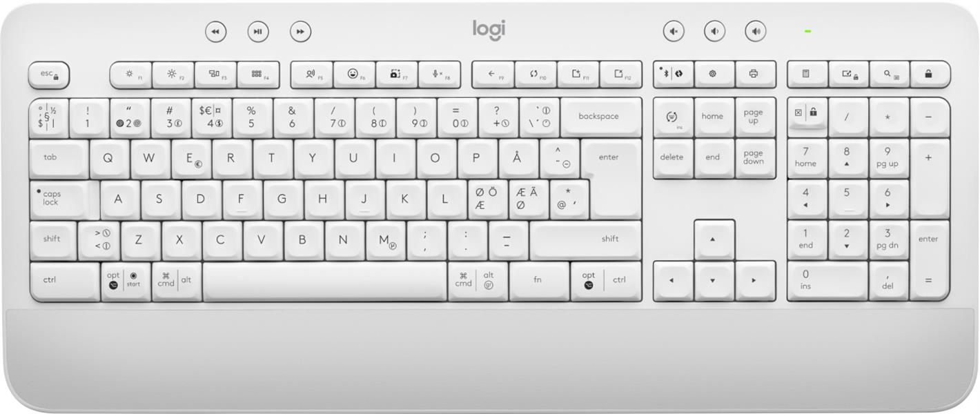 Logitech Signature MK650 Combo For Business toetsenbord Inclusief muis RF-draadloos + Bluetooth QWERTY Deens, Fins, Noors, Zweeds Wit